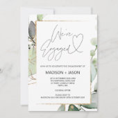 We zijn verlovingsfeest Eucalyptus Gold Kaart (Voorkant)