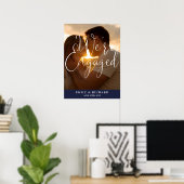 We zijn verlovingsfeest Foto Welkom Teken Poster (Thuiskantoor)