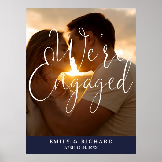 We zijn verlovingsfeest Foto Welkom Teken Poster (Voorkant)