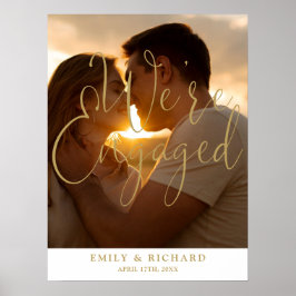 We zijn verlovingsfeest Foto Welkom Teken Poster