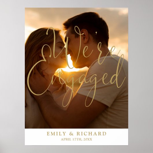 We zijn verlovingsfeest Foto Welkom Teken Poster (Voorkant)