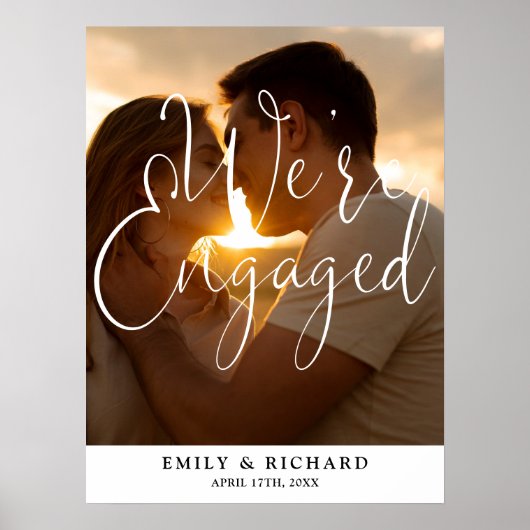 We zijn verlovingsfeest Foto Welkom Teken Poster (Voorkant)