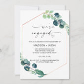 We zijn verlovingsfeest Groene Eucalyptus Kaart (Voorkant)