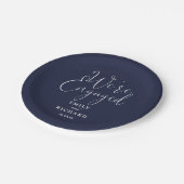 We zijn verlovingsfeest Navy Blue Papieren Bordje (Gekanteld)