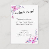 We zijn verplaatst - Aangepaste foto en nieuw adre Informatiekaartje (Voorkant)