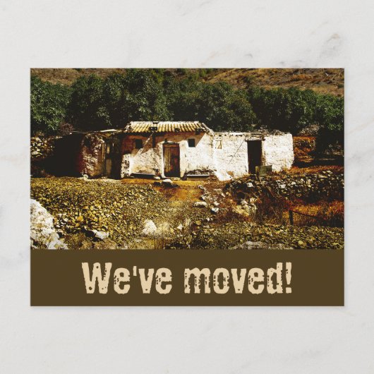 We zijn verplaatst aankondigingskaart (Voorkant)