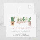 We zijn verplaatst, Cactus Announcement Briefkaart (Voorkant / Achterkant)