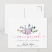 We zijn verplaatst, Cactus Succulent Aankondigingskaart (Voorkant / Achterkant)