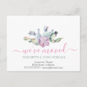 We zijn verplaatst, Cactus Succulent Aankondigingskaart (Voorkant)