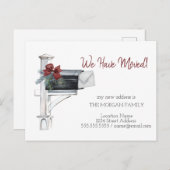 We zijn verplaatst, mailboxpingboomafdelingen aankondigingskaart (Voorkant / Achterkant)