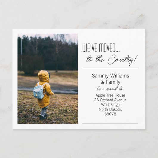 We zijn verplaatst... Moderne nieuwe adresfoto Aankondigingskaart (Voorkant)