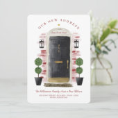 We zijn verplaatst - Nieuwe Adres zwarte Waterverf Aankondiging (Staand voorkant)