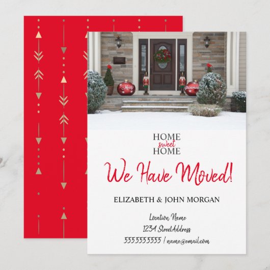 We zijn verplaatst, voegen je foto toe, verplaatse (Voorkant / Achterkant)