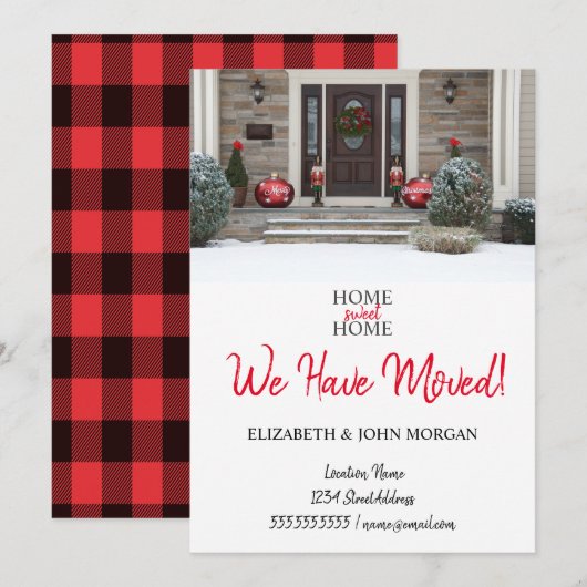 We zijn verplaatst, voegen je foto toe, verplaatse (Voorkant / Achterkant)