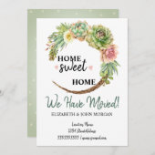 We zijn verplaatst, Waterverf bloemen Cactus, Succ (Voorkant / Achterkant)