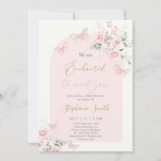 We zijn verrukt om je te ontmoeten Baby shower mei Kaart (Voorkant)