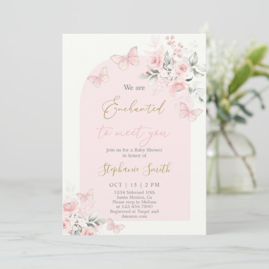 We zijn verrukt om je te ontmoeten Baby shower mei Kaart (Staand voorkant)