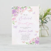 We zijn verrukt om je te ontmoeten Baby shower mei Kaart (Staand voorkant)