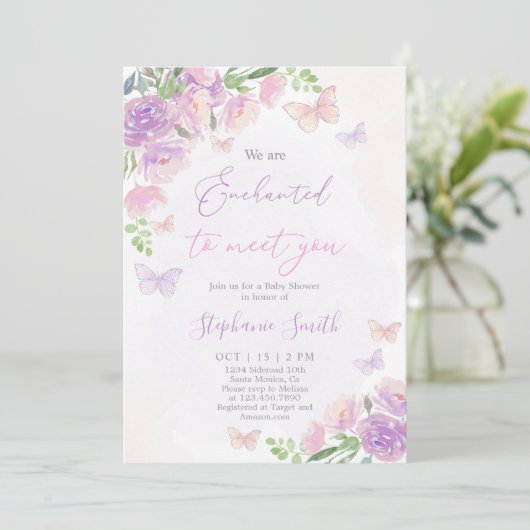 We zijn verrukt om je te ontmoeten Baby shower mei Kaart (Staand voorkant)