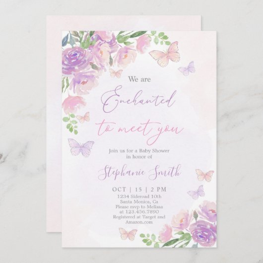 We zijn verrukt om je te ontmoeten Baby shower mei Kaart (Voorkant / Achterkant)