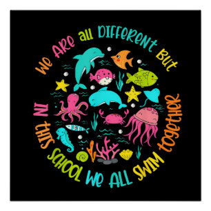 We zijn verschillend maar in deze school citaat  perfect poster