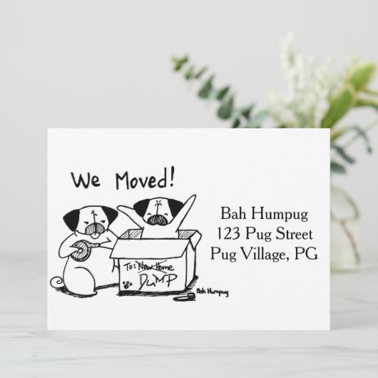 We zijn vertrokken. aankondiging (Staand voorkant)