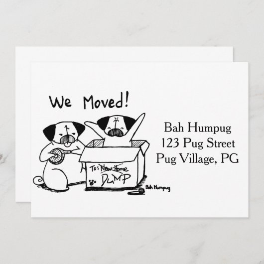 We zijn vertrokken. aankondiging (Voorkant / Achterkant)