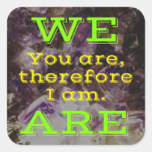 WE ZIJN VIERKANTE STICKER (Voorkant)