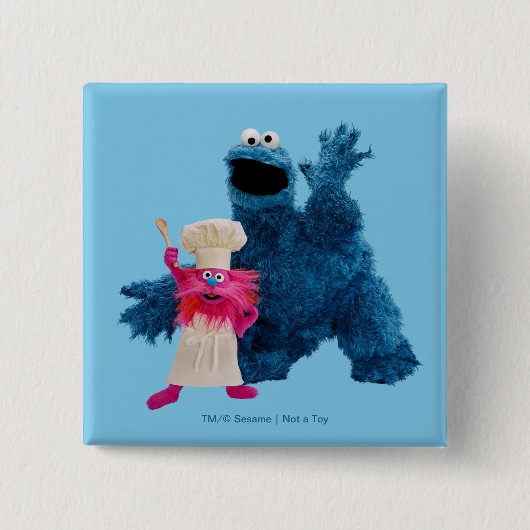 We zijn vrienden | Klassieke post Vierkante Button 5,1 Cm (Voorkant)