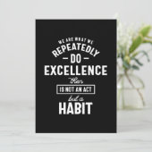 We zijn wat we herhaaldelijk Motivatie prijsopgave Bedankkaart (Staand voorkant)