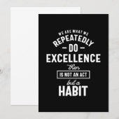 We zijn wat we herhaaldelijk Motivatie prijsopgave Bedankkaart (Voorkant / Achterkant)