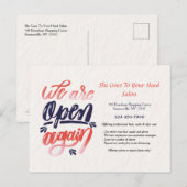 We zijn weer open Briefkaart (Voorkant / Achterkant)