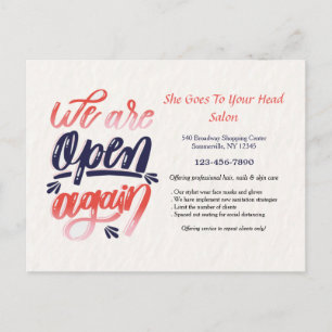 We zijn weer open Briefkaart