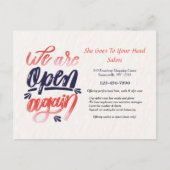 We zijn weer open Briefkaart (Voorkant)