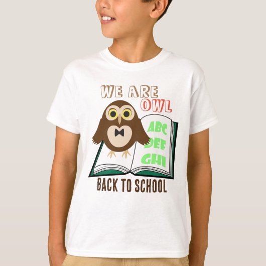 We zijn weer terug naar school Personeel T-shirt (Voorkant)