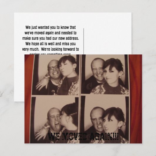 WE ZIJN WEER VERHUISD!! AANKONDIGINGSKAART (Voorkant / Achterkant)