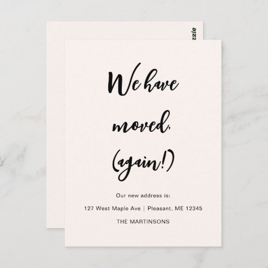 We zijn weer verhuisd grappige bewegende aankondig briefkaart (Voorkant / Achterkant)