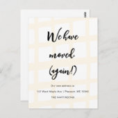 We zijn weer verhuisd grappige bewegende aankondig briefkaart (Voorkant / Achterkant)