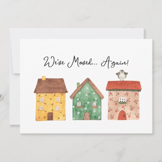 We zijn weer verhuisd Grappige nieuwe adres verhui (Voorkant)
