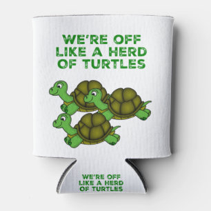 We zijn weg als een Herd van Turtles Funny design Blikjeskoeler