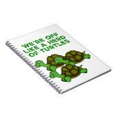 We zijn weg als een Herd van Turtles Funny design Notitieboek (Rechterzijde)