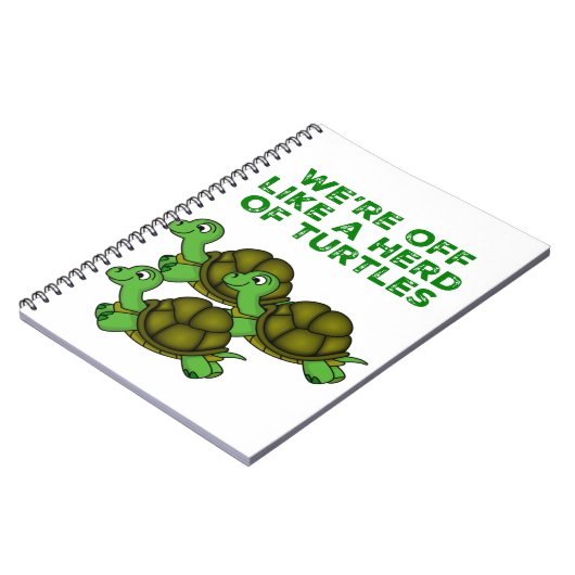 We zijn weg als een Herd van Turtles Funny design Notitieboek (Linkerzijde)
