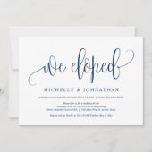 We zijn weggelopen, Bruiloft Elopement Feest Vieri Kaart (Voorkant)