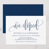 We zijn weggelopen, Bruiloft Wegloopfeest Viering  Kaart (Voorkant / Achterkant)