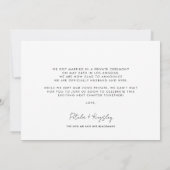 We zijn weggelopen Cute verbindend hart lettertype Aankondiging (Achterkant)
