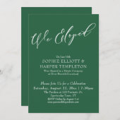 We zijn weggelopen, Elegante Simpele Bladgroene Vi Kaart (Voorkant / Achterkant)