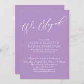 We zijn weggelopen, Elegante Simpele Paarse Vierin Kaart (Voorkant / Achterkant)