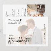 We zijn weggelopen en gaan nu trouwen Kaartjes voo Kaart (Voorkant / Achterkant)