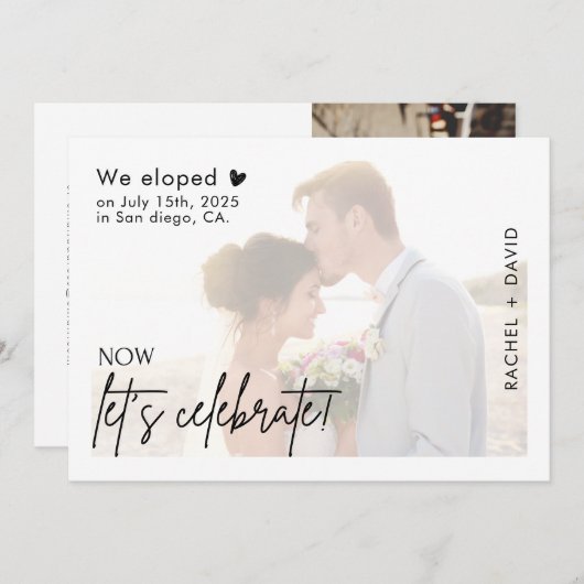 We zijn weggelopen en nu gaan we dat vieren Uitnod Kaart (Voorkant / Achterkant)