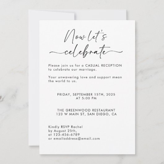 We zijn weggelopen en nu gaan we dat vieren Vlucht Kaart (Achterkant)